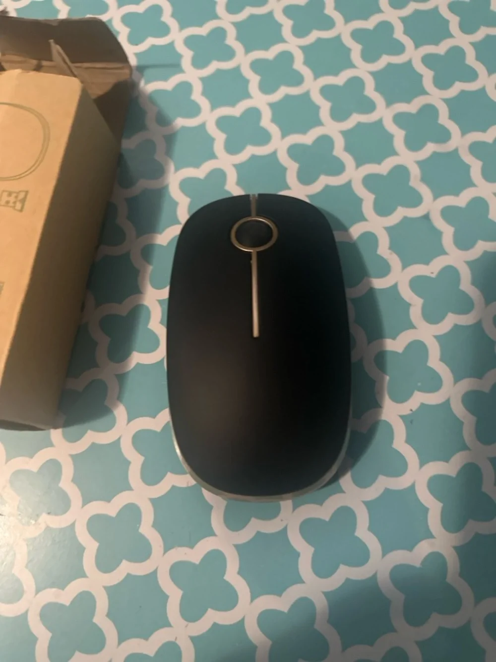 Jully Comb Wireless Black & Silver Optical Mouse with Box